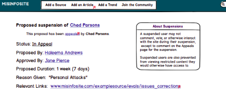 screenshot of Misinformation website #3